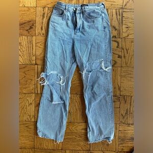 Ripped, baggy jeans